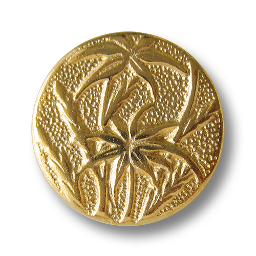 Goldfb. Metallknopf mit Papyrus