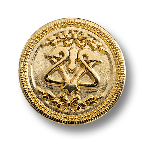 www.knopfparadies.de - 2310gg -Glänzend goldfarbene Metallknöpfe
