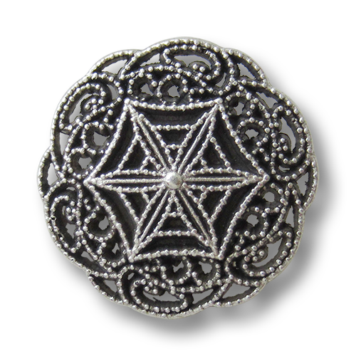 www.knopfparadies.de - 5743as - Wunderschöne Metallknöpfe mit Durchbruchmuster