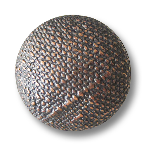 www.Knopfparadies.de - 2517ak - Originelle Metallknöpfe in Altkupfer wie grob gewebter Stoff