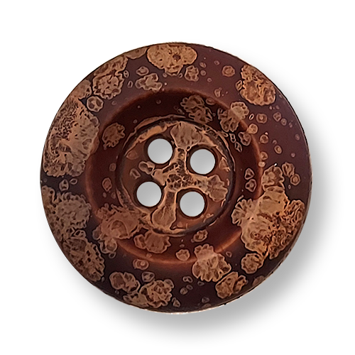 www.knopfparadies.de - 2922br - Attraktive braune Kunststoffknöpfe für Jacken und Mäntel