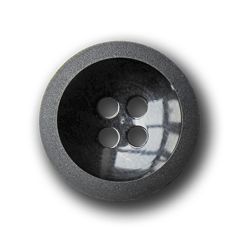 www.knopfparadies.de - 1017sm - Klassischer schwarzer Knopf