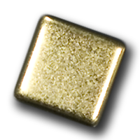 Matt goldfarbener Quadrat-Metallknopf
