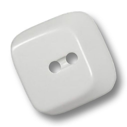 Eleganter, weißer Designerknopf aus Kunststoff