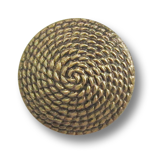 www.Knopfparadies.de - 5470ag - Elegante altgoldene Ösenknöpfe aus Metallblech im Ketten Design