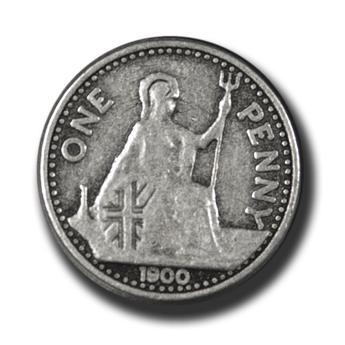 Altsilberfarbene One-Penny-Knöpfe