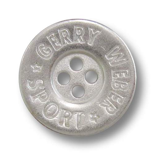 www.knopfparadies.de - 3486si - Günstige Metallknöpfe mit sportlichem Schriftzug