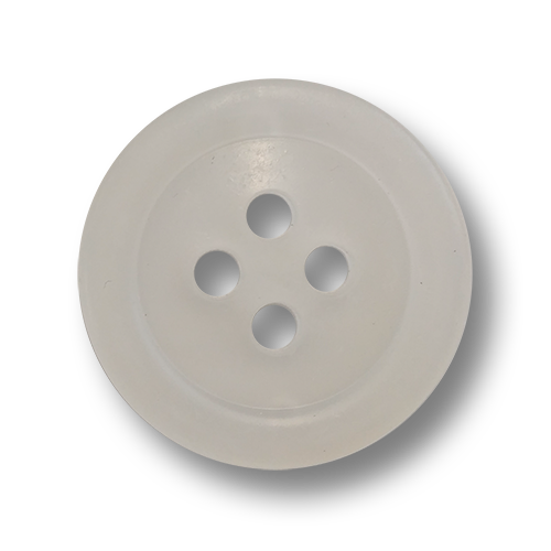 www.knopfparadies.de - 4534tr - Milchig halbtransparente Mantelknöpfe aus Kunststoff - B-WARE!