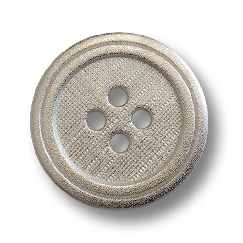 www.knopfparadies.de - 6292si - Silberfarbene Metallknöpfe mit vier Löchern