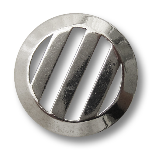 www.Knopfparadies.de - 4216si - Metallknöpfe mit Streifen Durchbruch