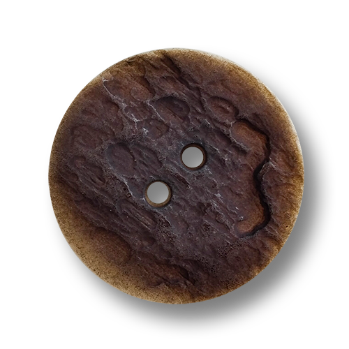 www.knopfparadies.de - 6449du - Dunkelbraune Trachtenknöpfe aus Kunststoff in Hirschhornoptik