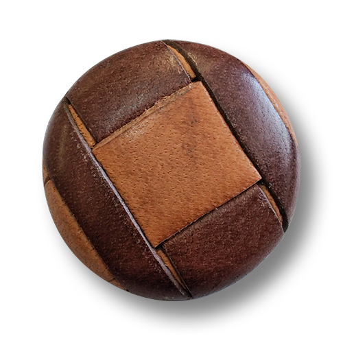 www.knopfparadies.de - 6181bb - Echte alte Lederknöpfe - günstigere B-WARE!