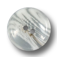 Weiß transparent melierter Zweiloch Kunststoff Knopf
