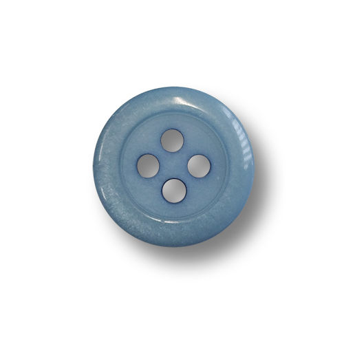 www.knopfparadies.de - 6605bl - Kleine, taubenblaue Blusenknöpfe aus Kunststoff
