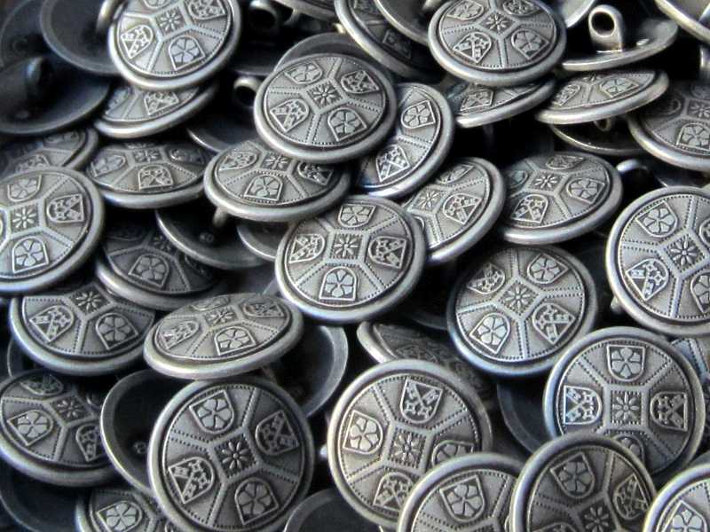 Metall Knöpfe mit Wappen für Kostüme, Blazer, Trachten