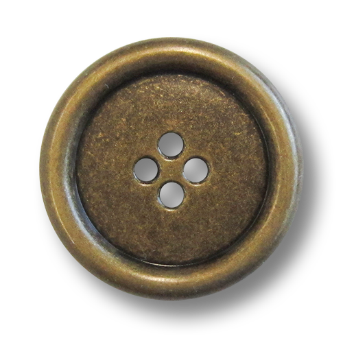 www.Knopfparadies.de - 5962me - Leichte messingfarbene Metallblechknöpfe in klassischer Form