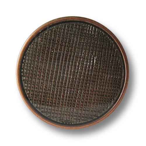 www.Knopfparadies.de - 1501ku - Kupferfarbene Metallknöpfe mit Netz Struktur