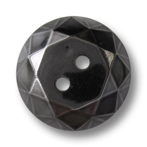 www.knopfparadies.de - 3305ch - Chromfarbene Kunststoffknöpfe mit facettiertem Rand