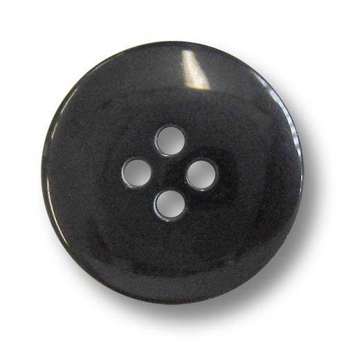 www.knopfparadies.de - 0515sc - Schwarz glänzende Vierlochknöpfe aus Kunststoff