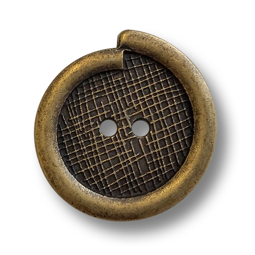 www.knopfparadies.de - 4496am - Altmessingfarbene Metallknöpfe