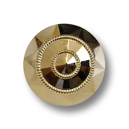 www.knopfparadies.de - 4560go - Glänzend goldfarbene Kunststoffknöpfe