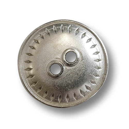 www.knopfparadies.de - 4446si - Matt silberfarbene, leichte Metallknöpfe