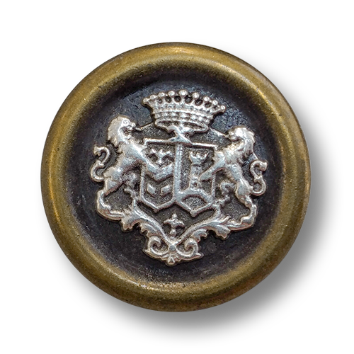 www.knopfparadies.de - 3135sm - Schwere Metallknöpfe mit Wappenmotiv
