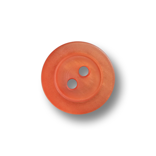 www.knopfparadies.de - 4210do - Orange eingefärbte, hübsche Kunststoffknöpfe mit zwei Löchern