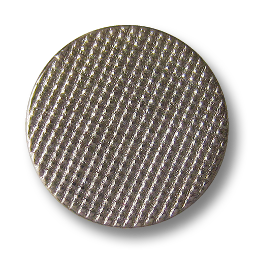 www.Knopfparadies.de - 3013ch - Metallknöpfe in Chromfarben mit filigraner Waffel Struktur