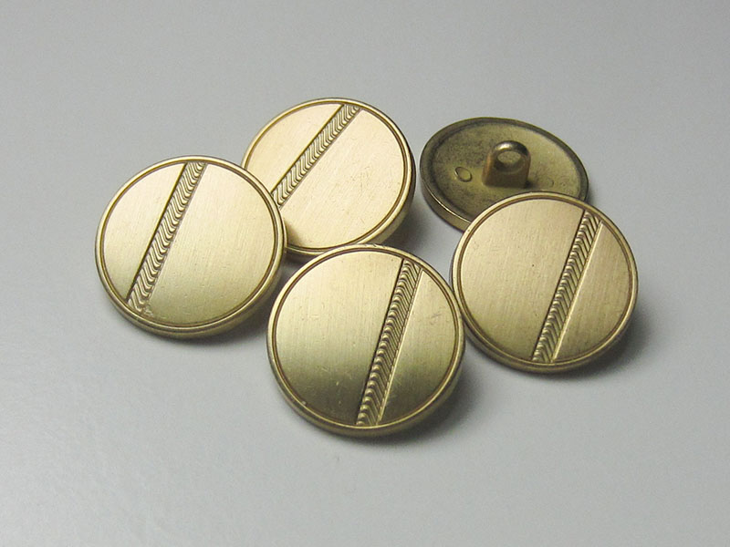 www.knopfparadies.de - 1504mg - Matt messingfarben Ösen Metallknöpfe mit Zierband