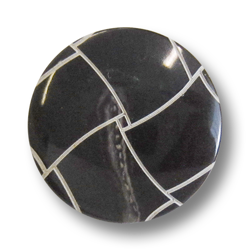 www.knopfparadies.de - 3540sw - Dunkle Büffelhornknöpfe mit Metallöe