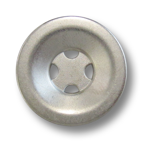 www.Knopfparadies.de - 3648si - Silberfarbene Metallknöpfe mit vier Löchern