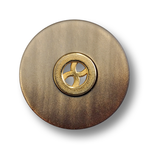 www.knopfparadies.de - 6093br - Braune Vierlochknöpfe aus Kunststoff - günstigere B-WARE