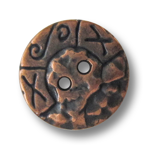 www.Knopfparadies.de - 0154ku - Originelle Metallknöpfe in Kupfer mit Motiven