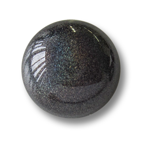 www.Knopfparadies.de - 5742dg - Dunkelgraue Glitzerknöpfe in Halbkugel Form