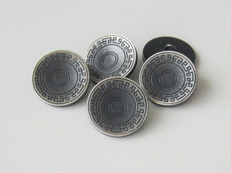 www.knopfparadies.de - 5917ei - Bicolor Metallknöpfe, günstige B-Ware