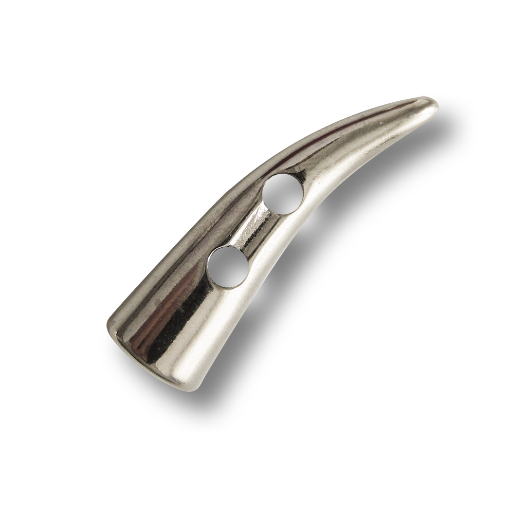 Eleganter silberfarbener Knebel Knopf aus Metall