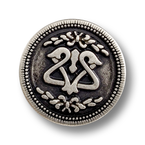 www.knopfparadies.de - 2310asc - Altsilberfarbene Metallknöpfe