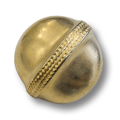 www.knopfparadies.de - 6059go - Goldfarbene Metallknöpfe mit Zierband