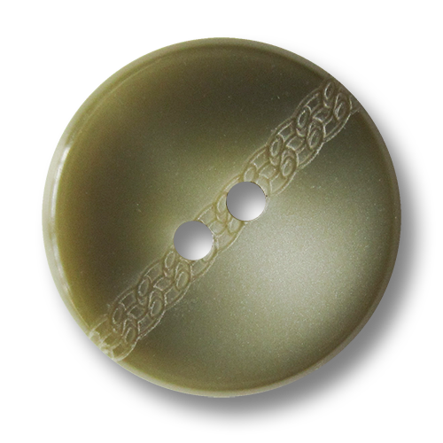 www.knopfparadies.de - 3027gr - Grün weiß schattierte Kunststoffknöpfe in Tabletten Form mit Zierband