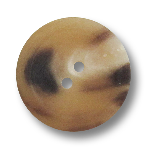 www.knopfparadies.de - 5982kk - Braun und beige gemasert und gescheckte Büffelhornknöpfe