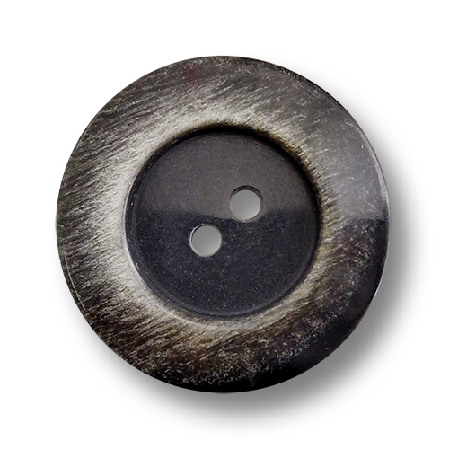 www.knopfparadies.de - 3174gr - Silber-schwarz melierte Mantelknöpfe aus Kunststoff