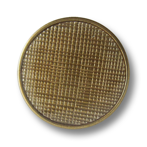 www.Knopfparadies.de - 1501me - Messingfarbene Metallknöpfe mit Netz Struktur