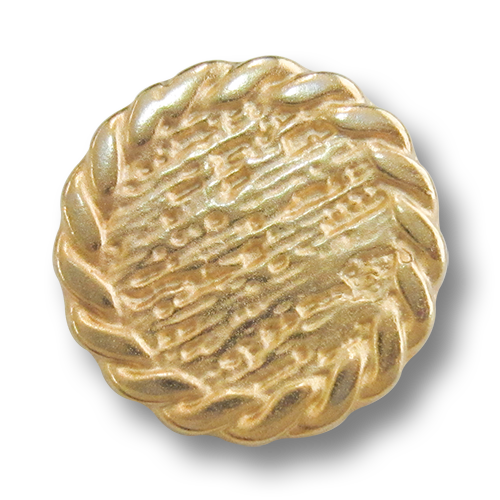 www.knopfparadies.de - 3193go - Goldfarbene, flache Metallknöpfe
