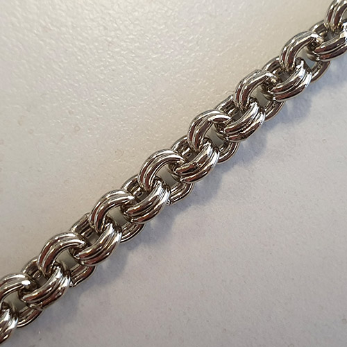 Recht extravagante alt / silberfarbene Modeschmuck Kette, nicht nur für Schariwaris - 50cm