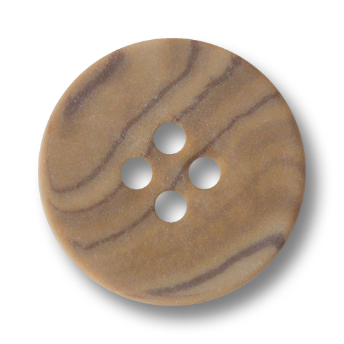 www.Knopfparadies.de - 4411br - Scheibenförmige Kunststoffknöpfe mit brauner Maserung