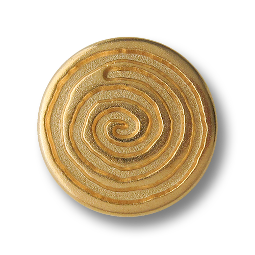 Goldfarbene Metall Ösen Knöpfe mit großer Spirale