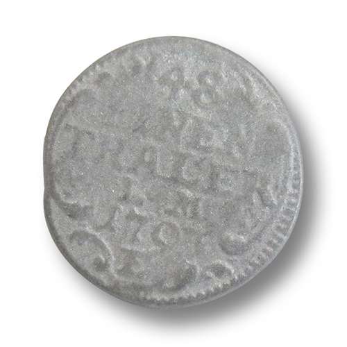 www.Knopfparadies.de - 0671zi - Ausgefallene zinnfarbene Münzknöpfe aus Metall in Vintage
