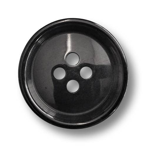 www.knopfparadies.de - 6437sc - Schwarze Kunststoffknöpfe mit vier Löchern