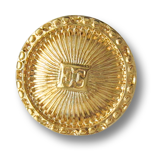 www.knopfparadies.de - 3036gg - Edle Designerknöpfe aus goldfarbenem Metall